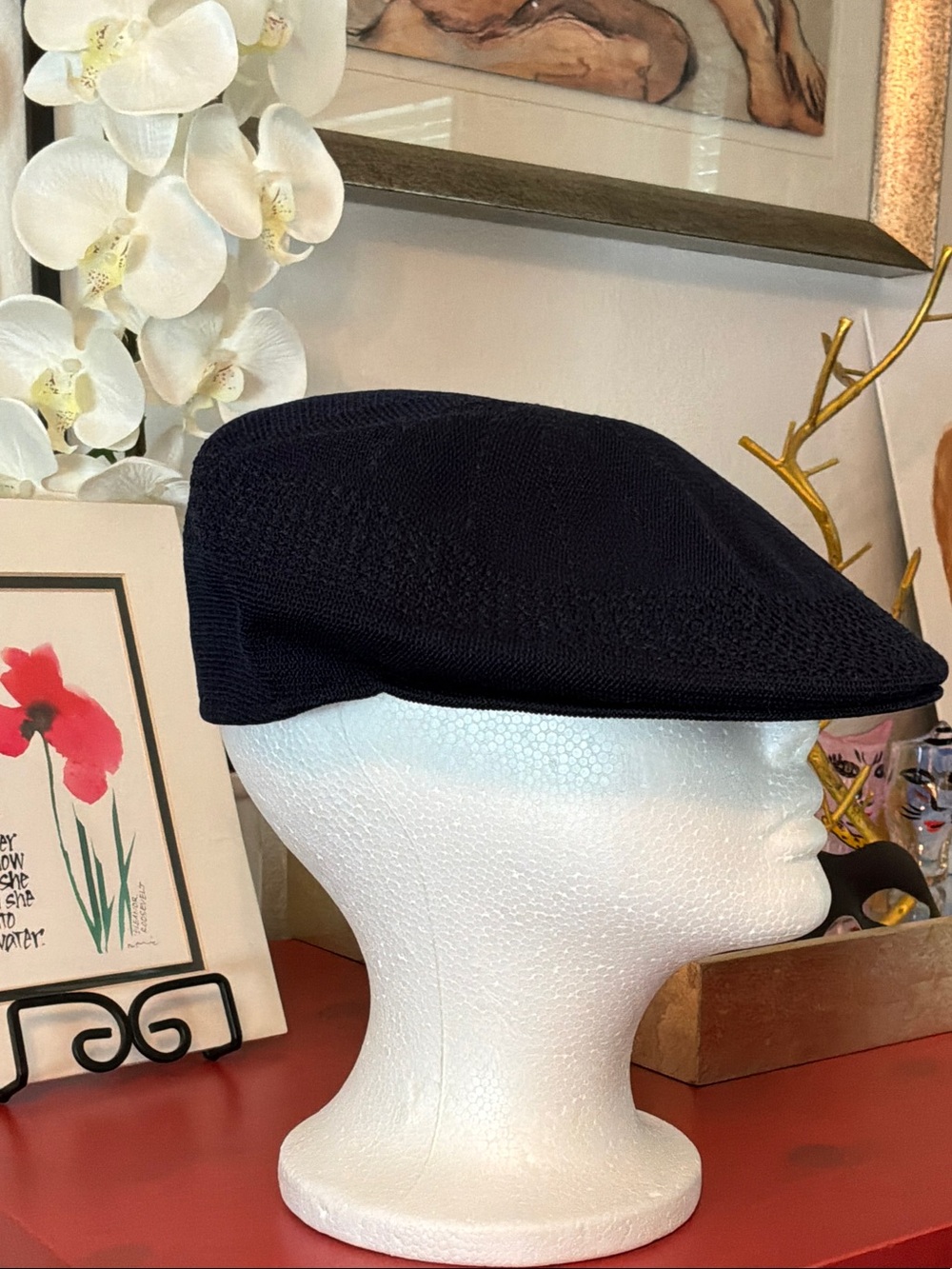 Cappello Classic Black Newsboy Cap